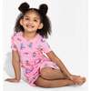 Skater Kitty Bamboo Girls' Long Sleeve Dress, Pink - Dresses - 6