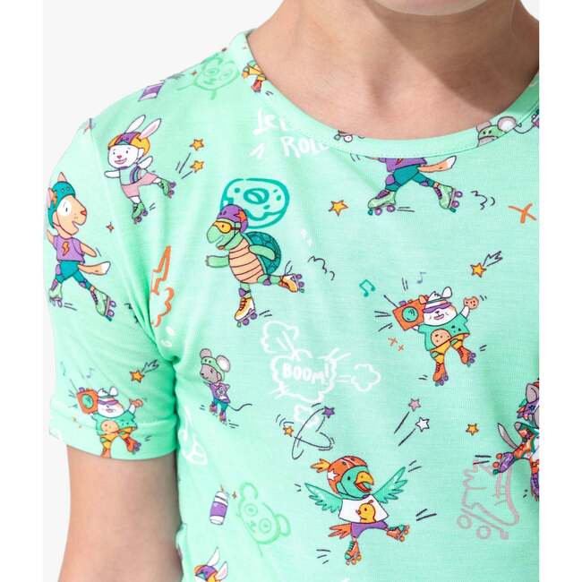 Roller Pet Pals Bamboo Kids Pajama Short Set, Green - Pajamas - 4