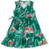 Sleeveless Wrap Dress, Jungle Botanical - Dresses - 1 - thumbnail