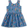 Sleveless Ballet Dress, Seahorse Botanical - Dresses - 2