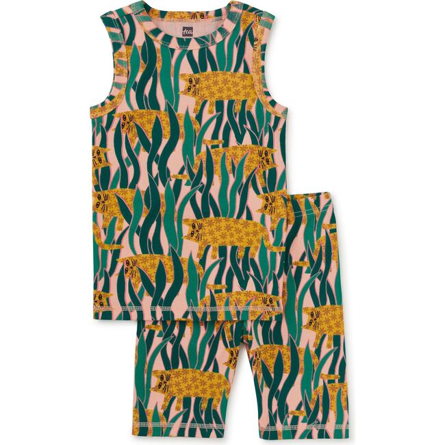 Summer Nights Tank Pajama Set, Sneaky Jungle Cat