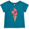 Watermelon Cone Graphic Tee, Bondi Blue - T-Shirts - 2
