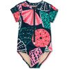 Rash Guard One-Piece Swimsuit, Scattered Shells - One Pieces - 1 - thumbnail