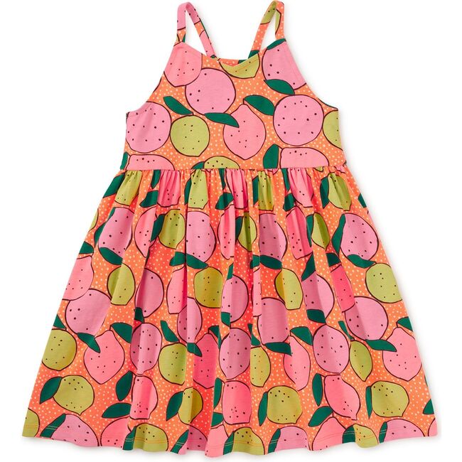 Racerback Twirl Dress, Dotty Citrus