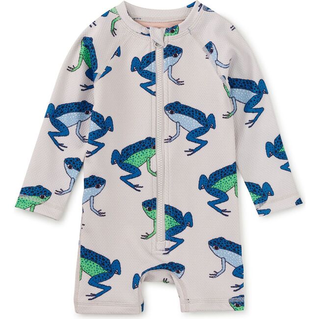 Rash Guard Baby Swimsuit, Blue Dart Frogs