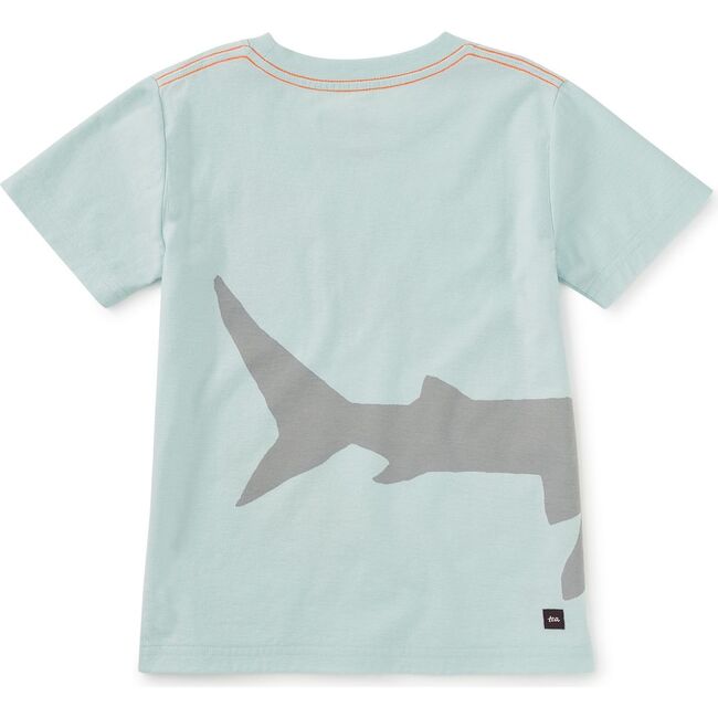 Shark Bite Beach Graphic Tee, Blue Glow - T-Shirts - 2