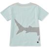 Shark Bite Beach Graphic Tee, Blue Glow - T-Shirts - 2