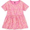 Short Sleeve Twirl Dress, Orchid Abundance - Dresses - 3