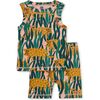 Summer Nights Tank Pajama Set, Sneaky Jungle Cat - Pajamas - 2