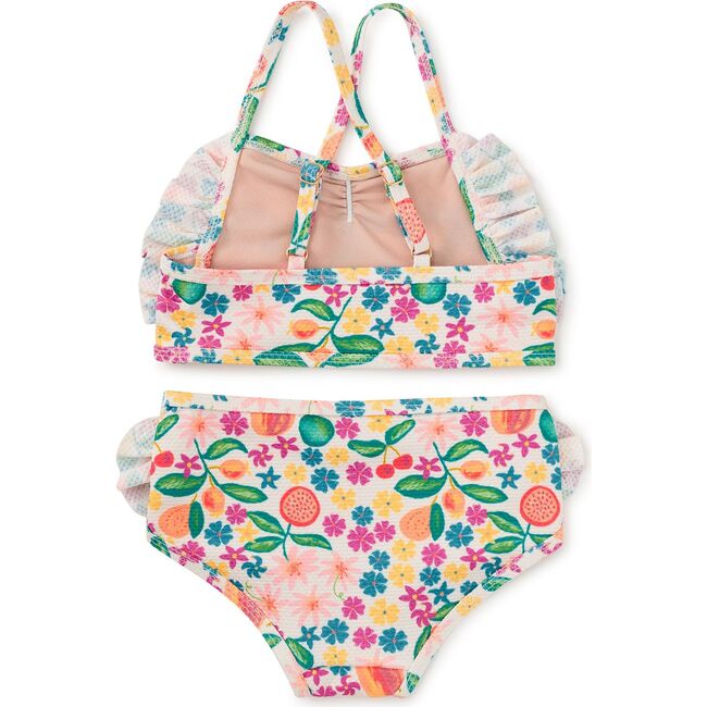Ruffle Two-Piece Swim Set, Tropical Fruit Floral - Two Pieces - 2