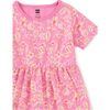 Short Sleeve Twirl Dress, Orchid Abundance - Dresses - 4