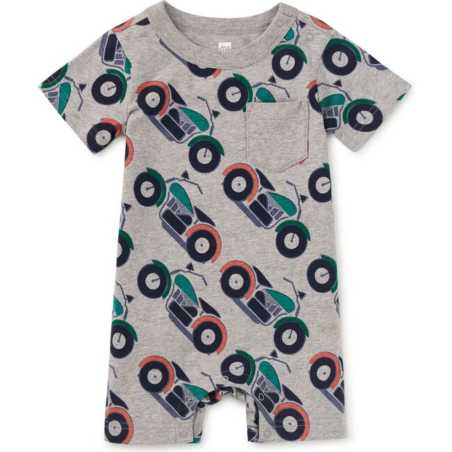 Pocket Shortie Baby Romper, Motocicleta