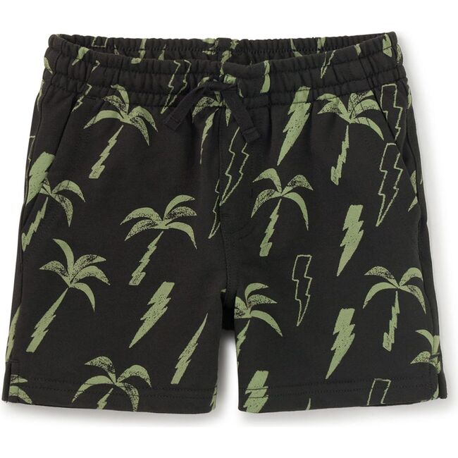 Printed Knit Shortie, Lightning Palms