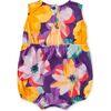 Peek-a-Boo Back Baby Romper, Large Tropical Floral - Rompers - 2