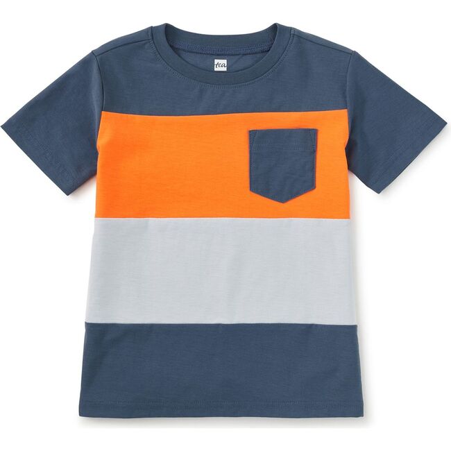 Colorblock Pocket Tee, Cornflower