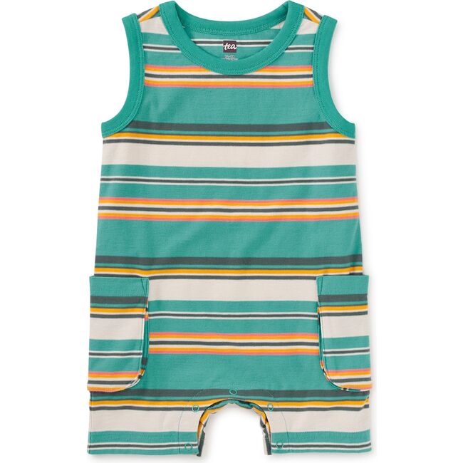 Cargo Pocket Tank Baby Romper, Patina
