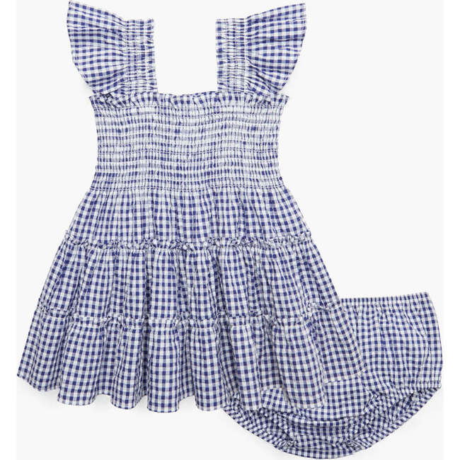 The Tiny Ellie Nap Dress, Navy Gingham - Dresses - 2