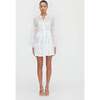 The Yara Mini Dress, White Patchwork Organza - Dresses - 2