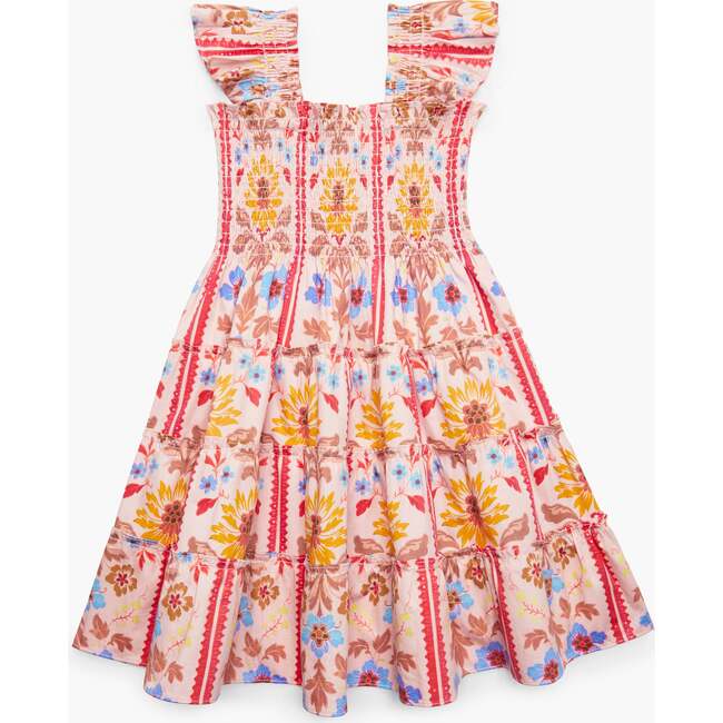 The Tiny Ellie Nap Dress, Pink Floral Block Stripe