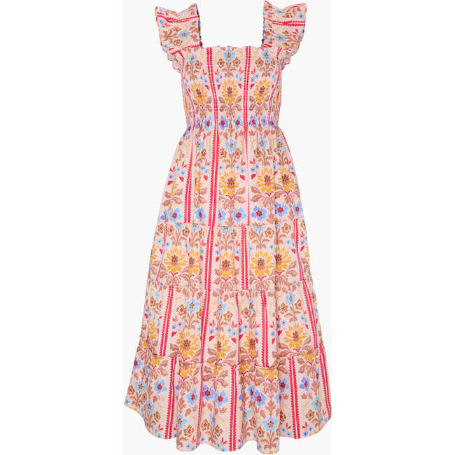 The Ellie Nap Dress, Pink Floral Block Stripe