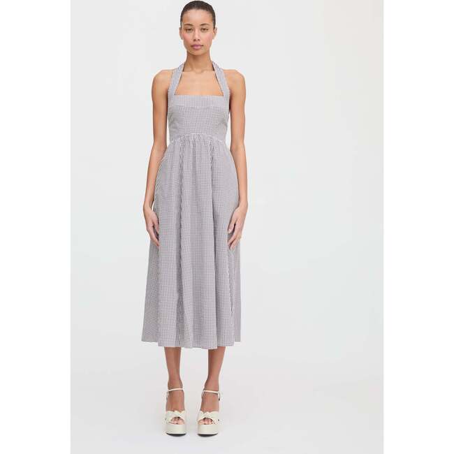 The Fleur Midi Dress, Chocolate Gingham - Dresses - 2