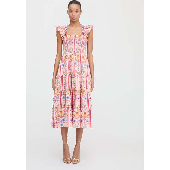 The Ellie Nap Dress, Pink Floral Block Stripe - Dresses - 2