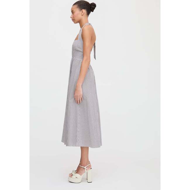 The Fleur Midi Dress, Chocolate Gingham - Dresses - 3
