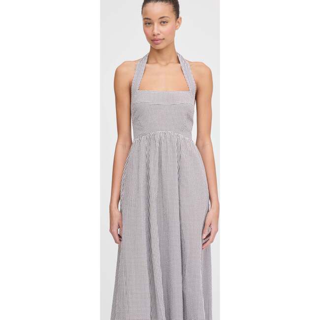 The Fleur Midi Dress, Chocolate Gingham - Dresses - 5