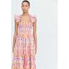 The Ellie Nap Dress, Pink Floral Block Stripe - Dresses - 5