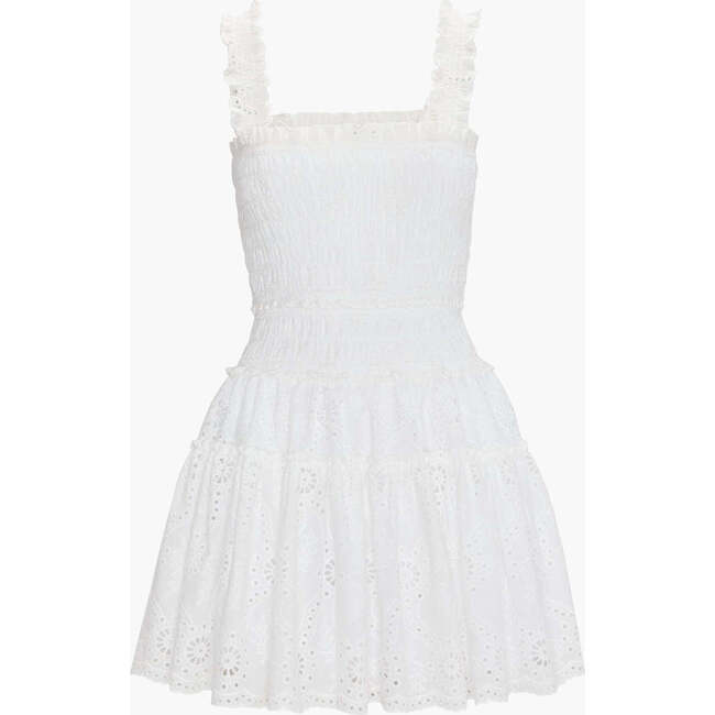 The Azalea Mini Nap Dress, White Trellis Broderie