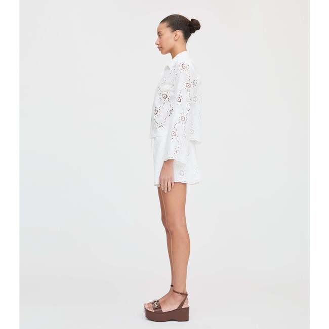 The Celia Top, White Trellis Broderie - Blouses - 4