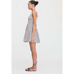 The Cosima Mini Nap Dress, Chocolate Gingham - Hill House Home