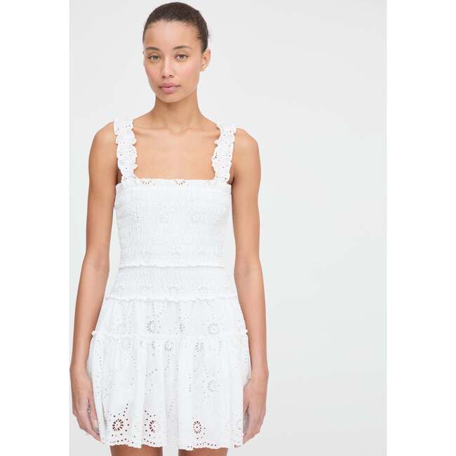 The Azalea Mini Nap Dress, White Trellis Broderie - Dresses - 5