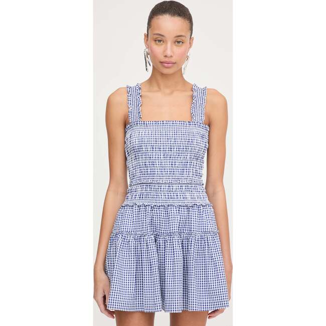 The Azalea Mini Nap Dress, Navy Gingham - Dresses - 5