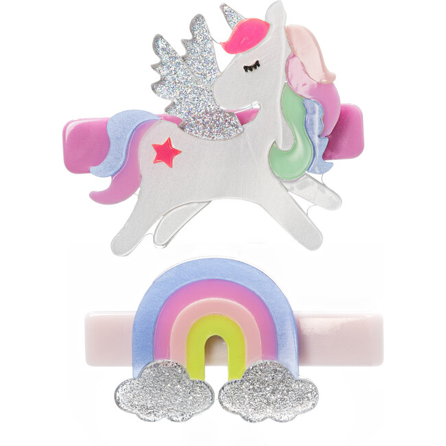 Unicorn Pastel Rainbow Hair Clips