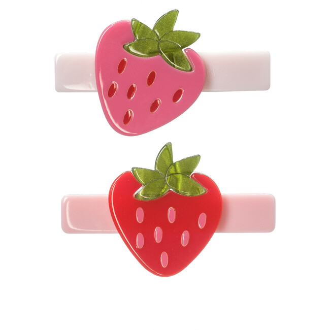 Strawberry Red Pink Hair Clips