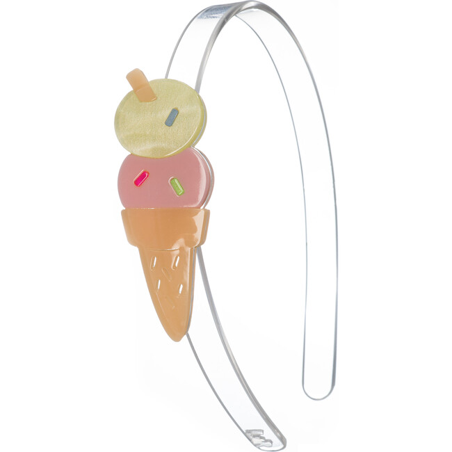 Ice Cream Double Scoop Pink Yellow Headband