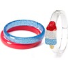 Popsicle Rocket Glitter Red Blue Bangles - Bracelets - 2