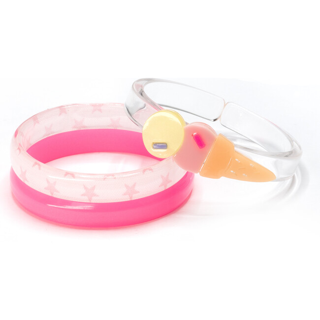 Ice Cream Double Scoop Pink Yellow Bangles