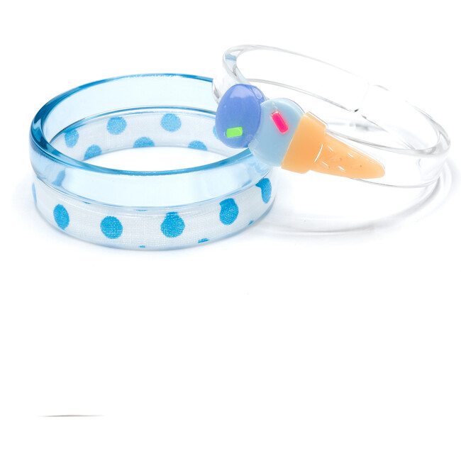 Ice Cream Double Scoop Blue Bangles
