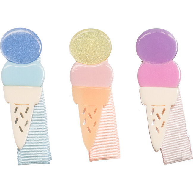 Baby Ice Cream Double Scoop Pastel Hair Clips