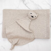 Criss Cross, Linen Sand Mel - Blankets - 3