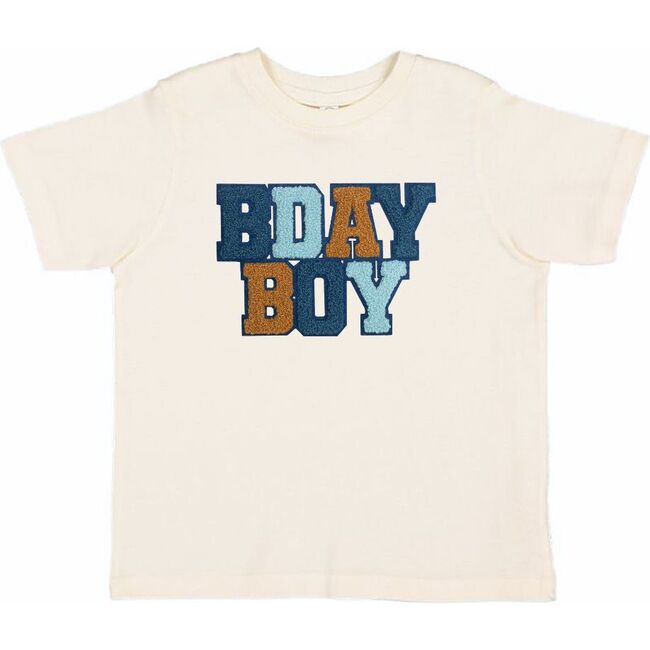 Birthday Boy Patch Short Sleeve T-Shirt, Natural