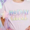 Pastel Rainbow BDay Girl Patch Short Sleeve T-Shirt, Ballet - T-Shirts - 3