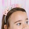 Birthday Girl Headband, Pastel Rainbow - Headbands - 4