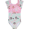 Two Tone Flutter Sleeve Leotard Western and Kitty Bows - Leotard - 1 - thumbnail