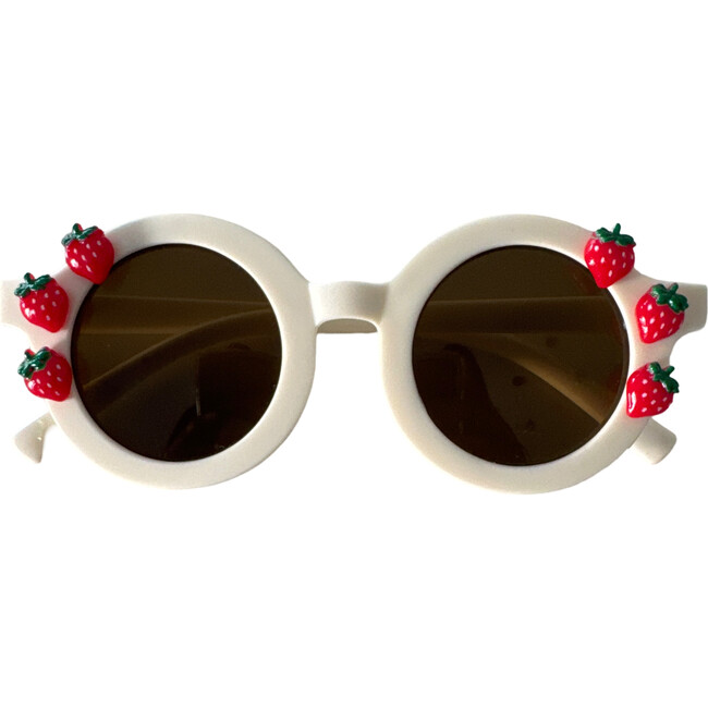 Strawberry Crème Alina Round Sunnies, Crème
