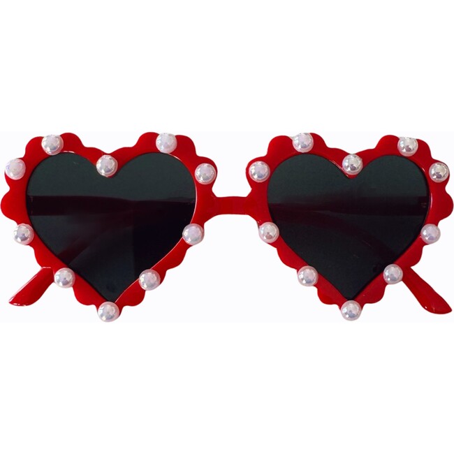 Red Heart Pearls Heart Sunnies