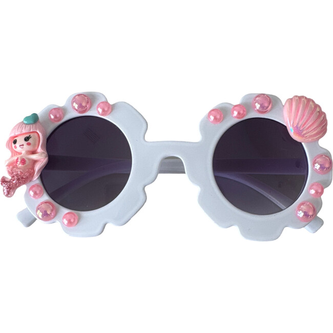 Pretty Mermaid Cami Flower Sunnies, White