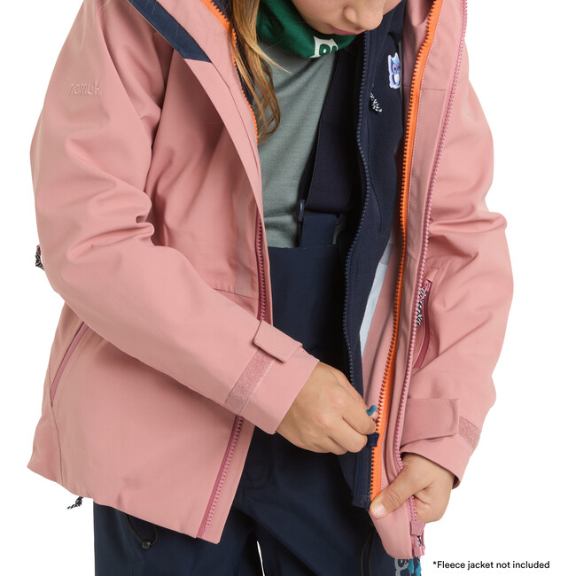 Turas All Season 3-Layer Waterproof Chin Guard Zipper Jacket, Dark Rose - Jackets - 3